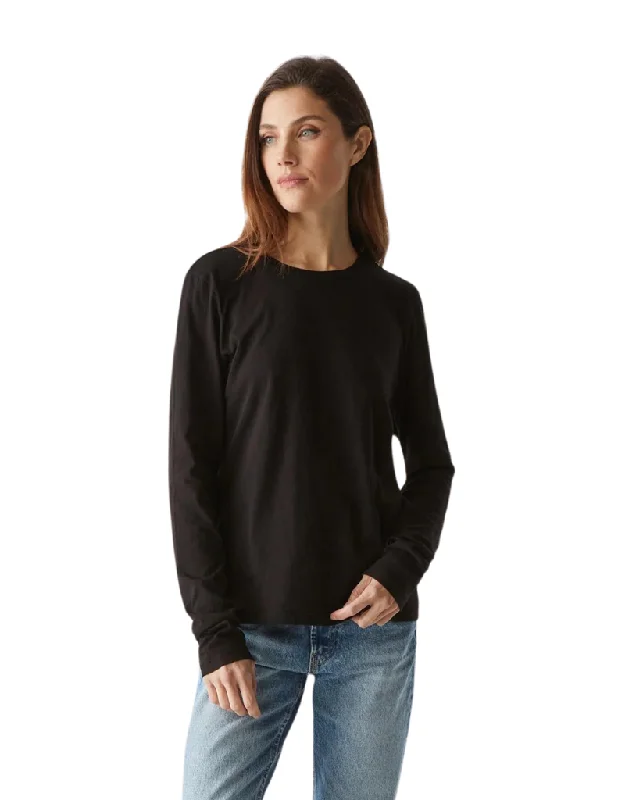 Michael Stars Clarissa Long Sleeve Tee in Black